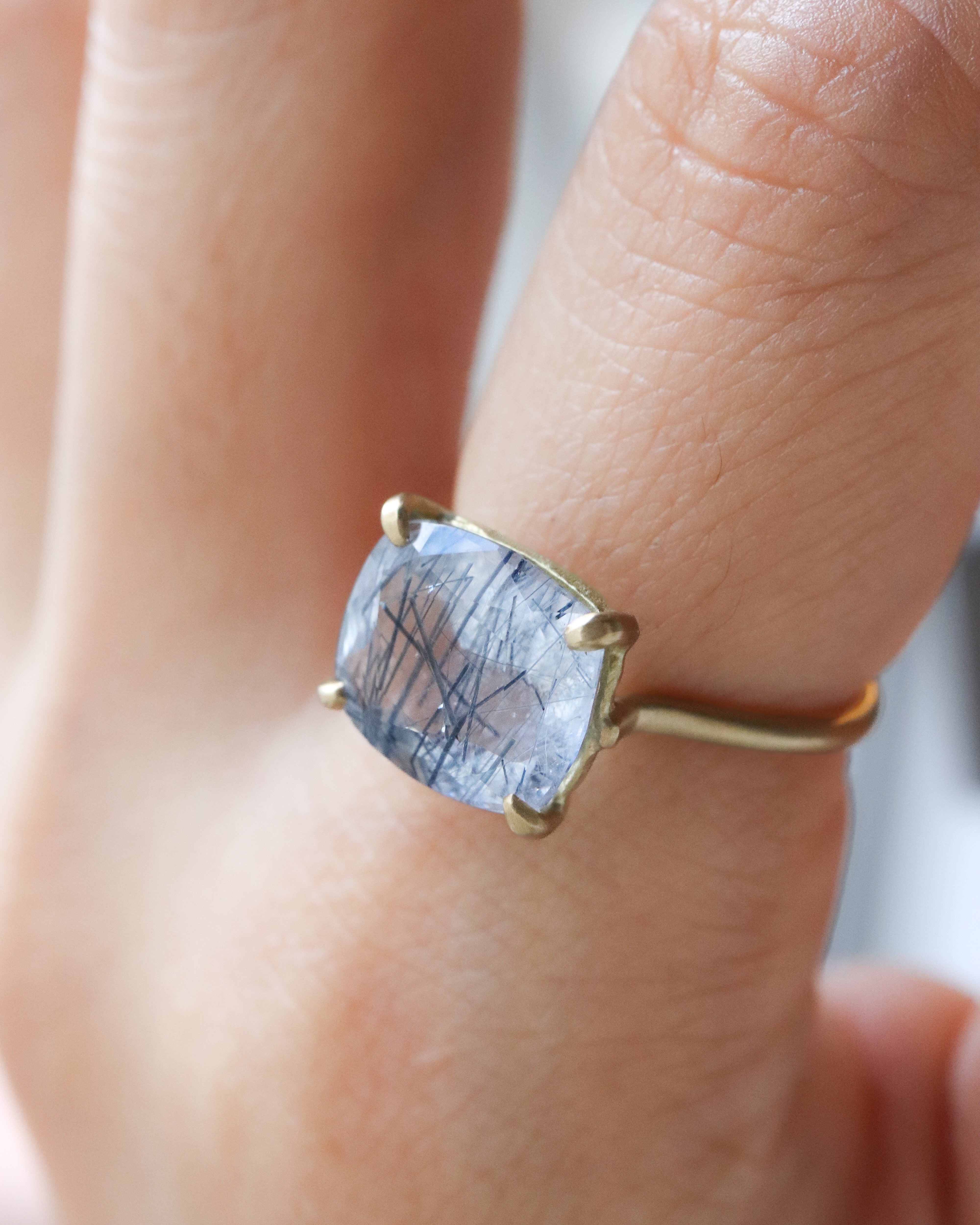 MONAKA トルマリン リング Prong Ring - Blue Tourmaline in Quartz - – MONAKA jewellery