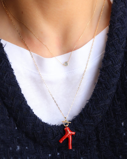 Mantel Necklace - Coral -