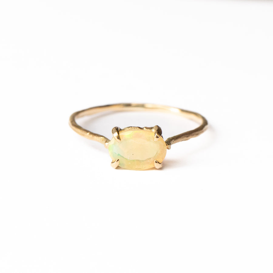 14K Y/G Asymmetrical Style Freeform Shape Doublet Opal Ring - Francis  Jewellers