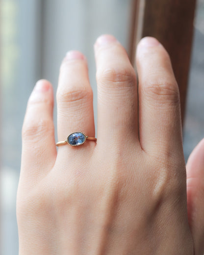 Milgrain Ring - Sapphire -