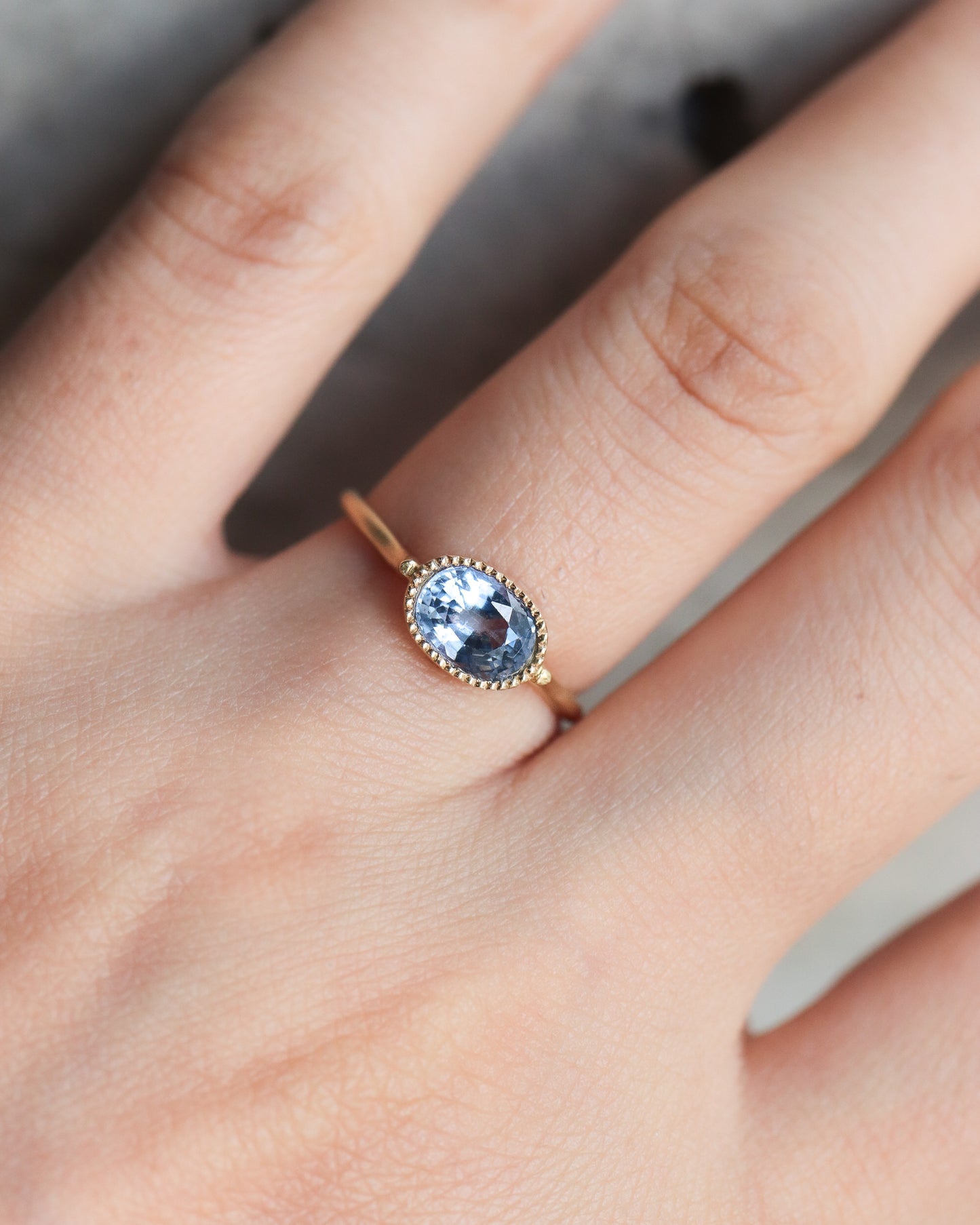 Milgrain Ring - Sapphire -