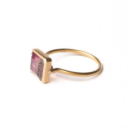 Collet Ring - Bicolor Tourmaline -