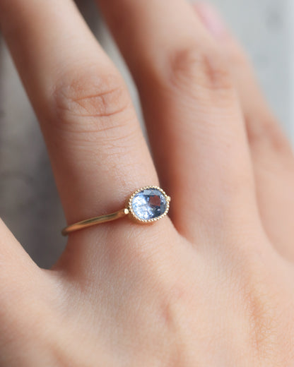 Milgrain Ring - Sapphire -