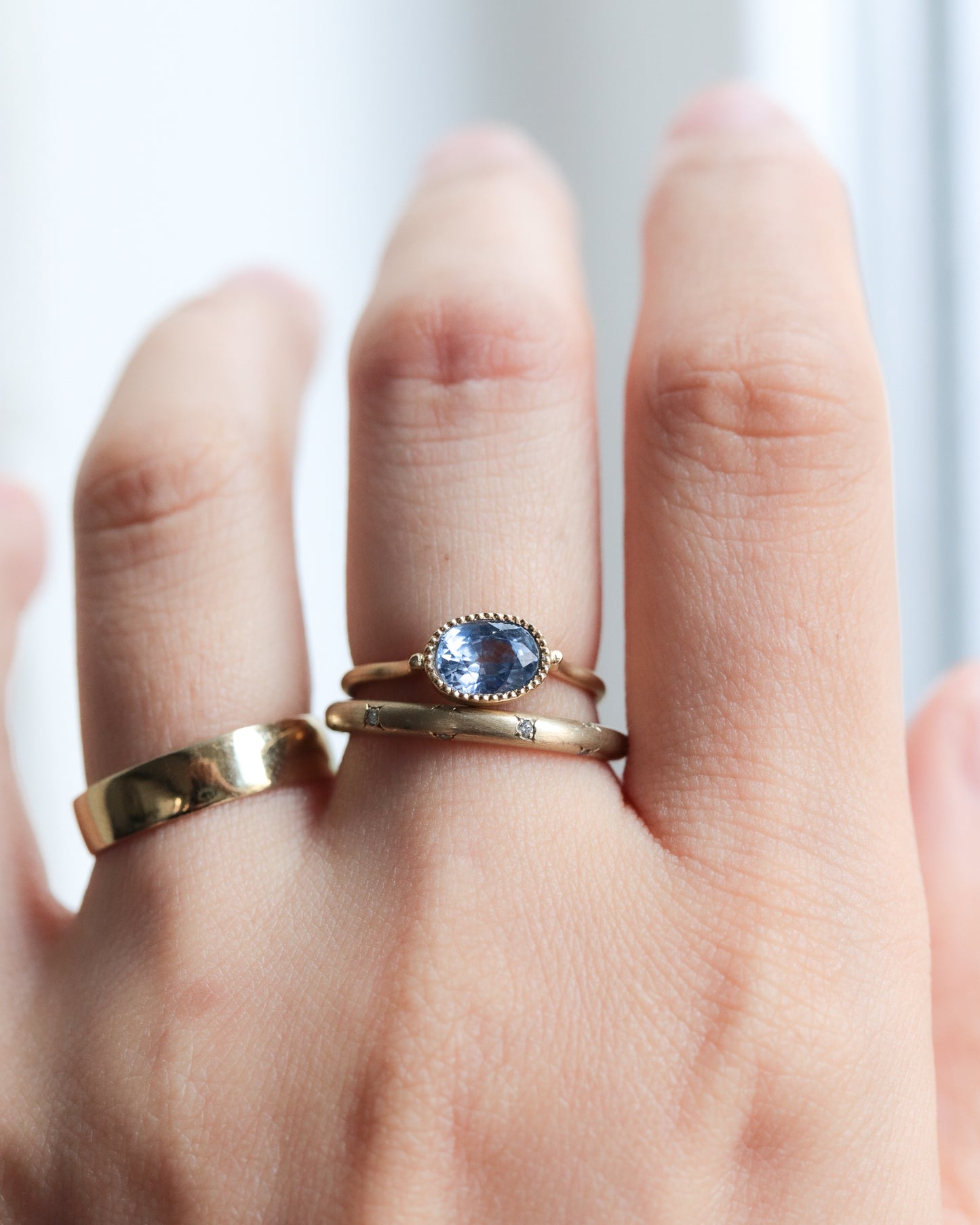 Milgrain Ring - Sapphire -