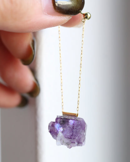 Pipe Pierced Earring - Fluorite -