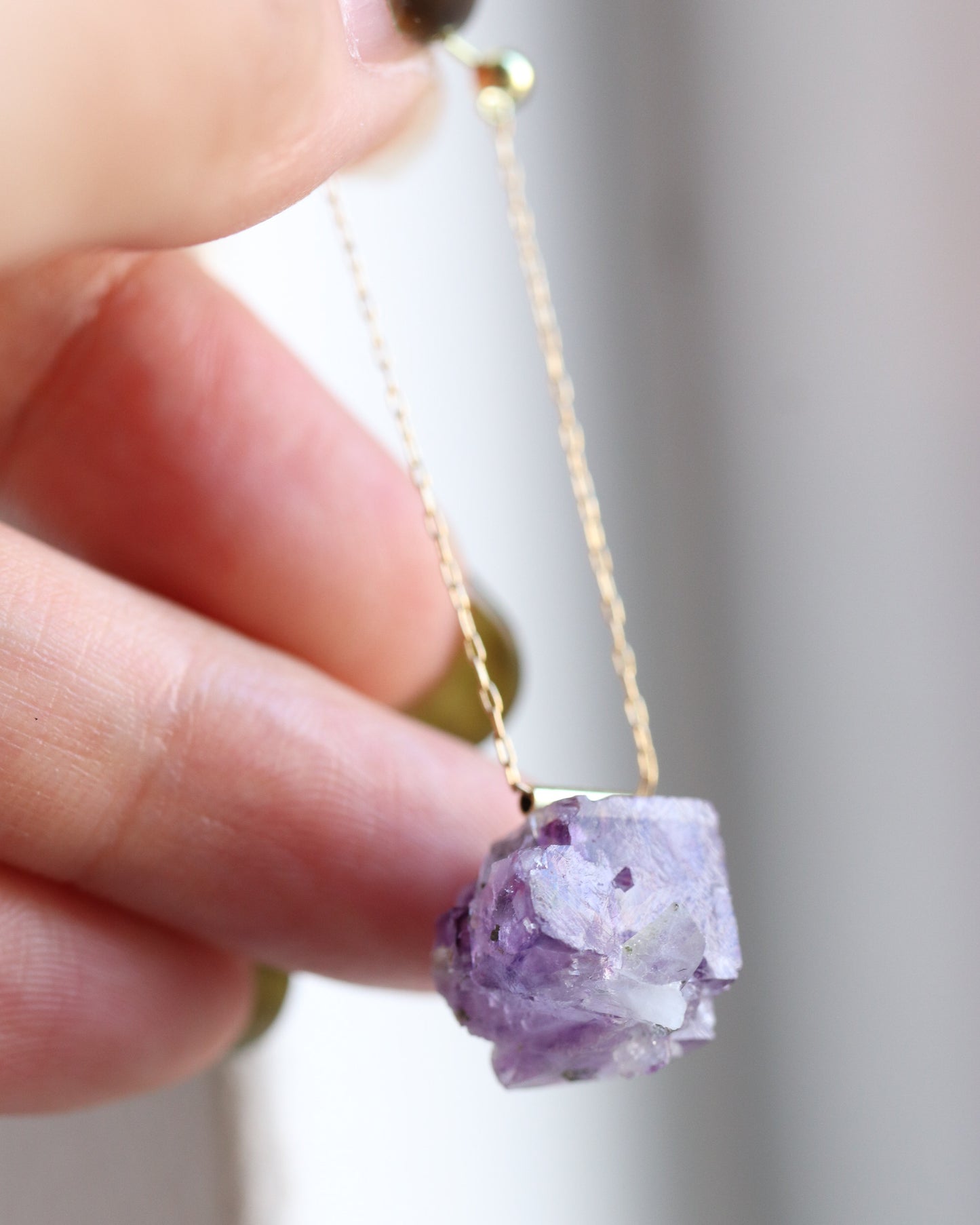 Pipe Pierced Earring - Fluorite -