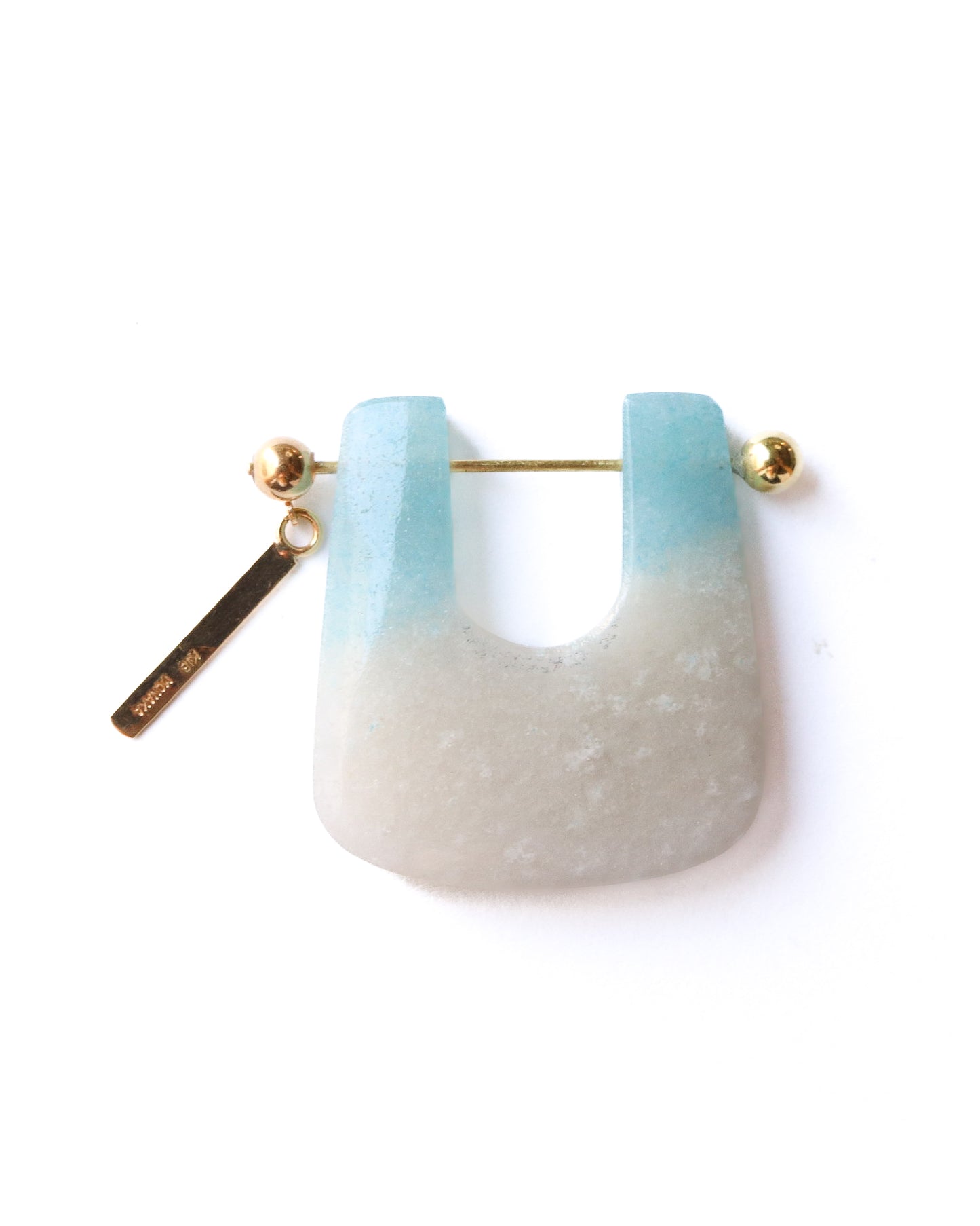 Rock Pierced Earring -Bicolor Quartz -