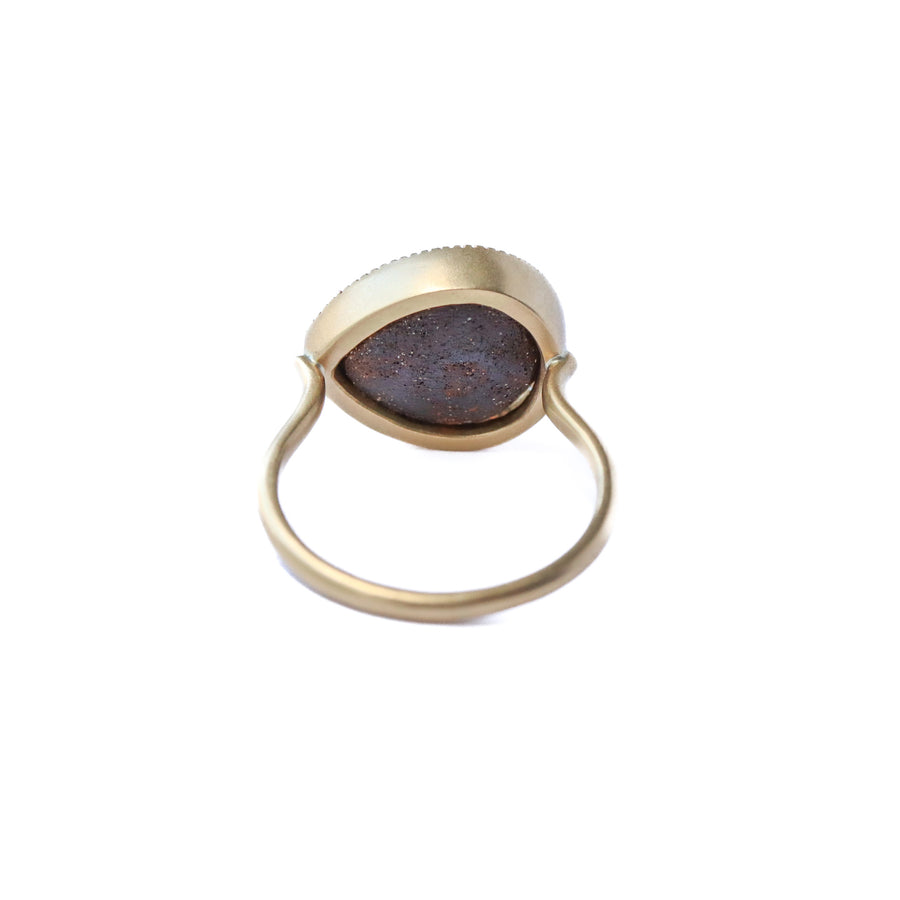 Milgrain Ring - Boulder Opal -