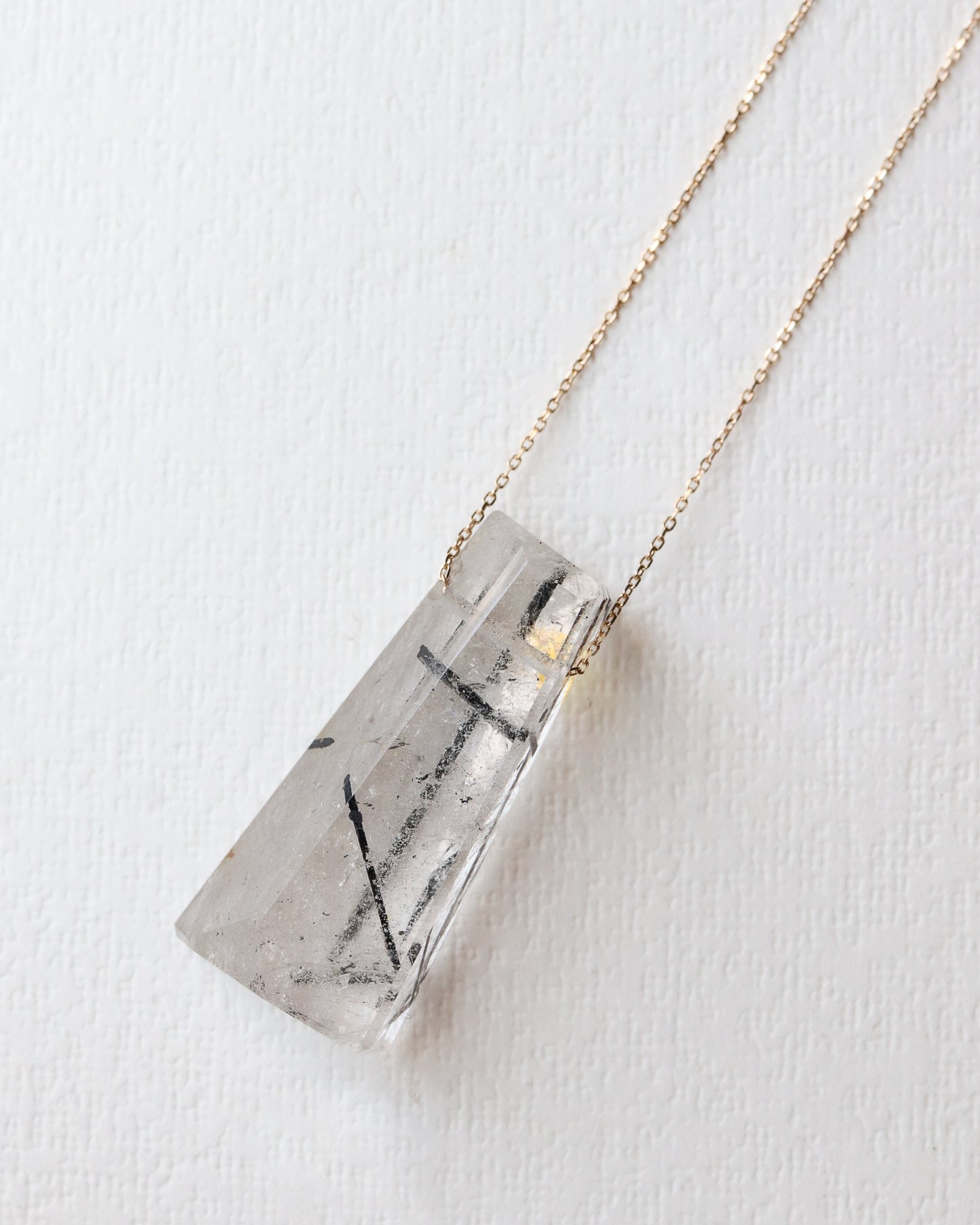 Rock Necklace - Tourmalinated Quartz -