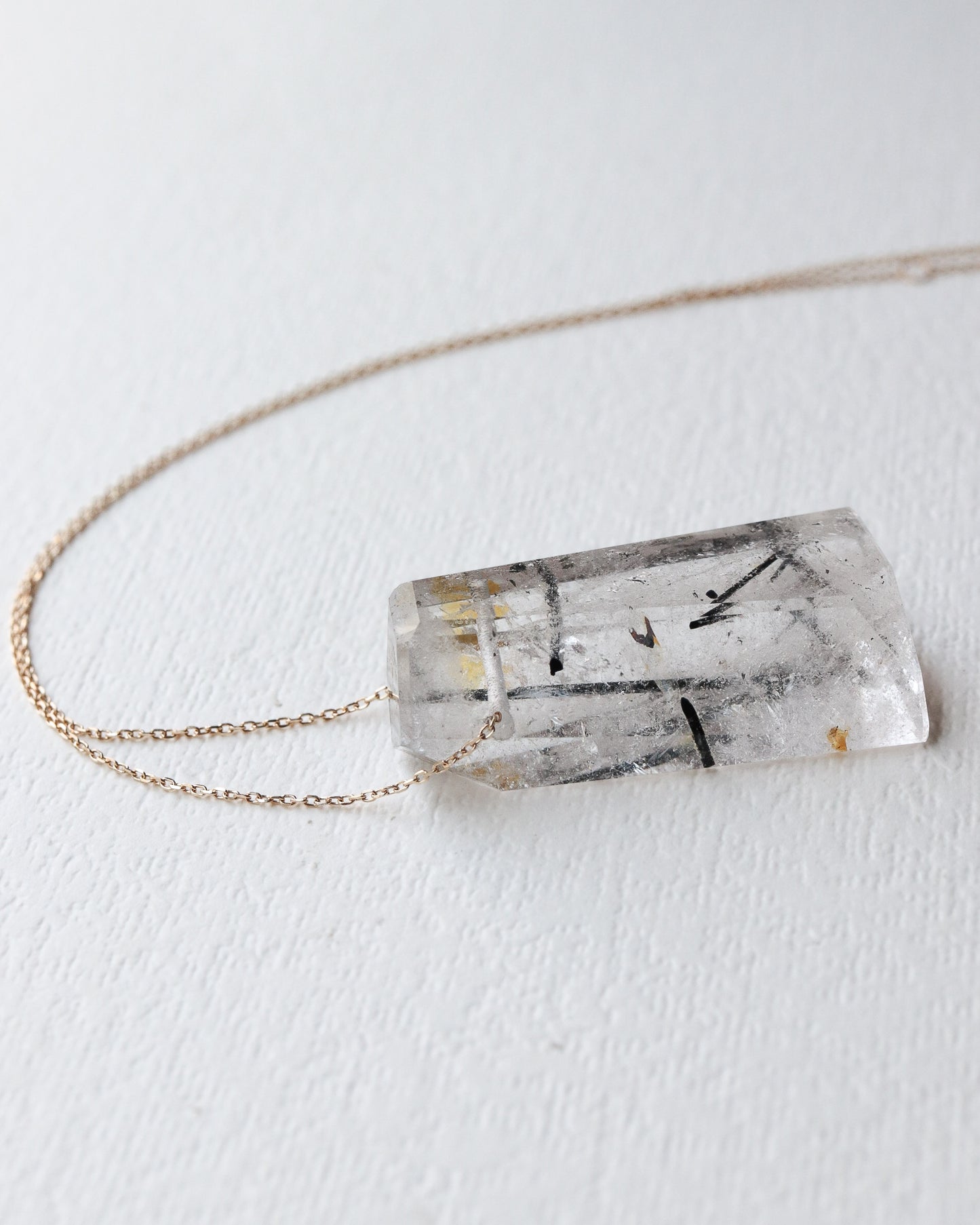 Rock Necklace - Tourmalinated Quartz -