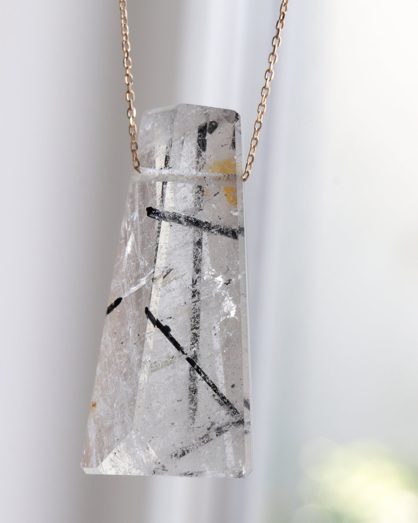 Rock Necklace - Tourmalinated Quartz -