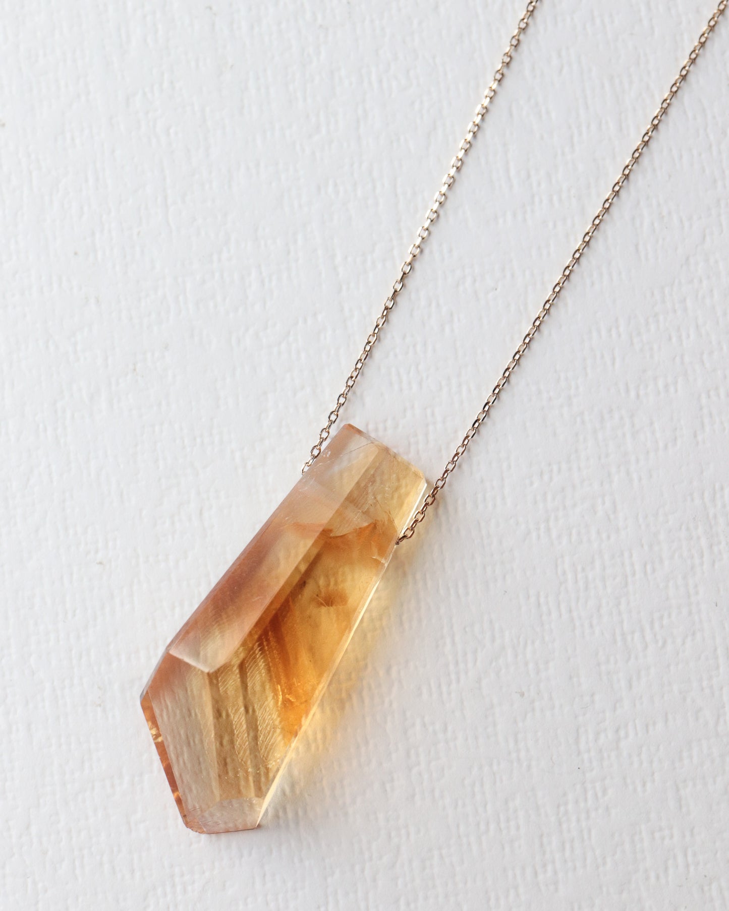 Rock Necklace - Citrine -
