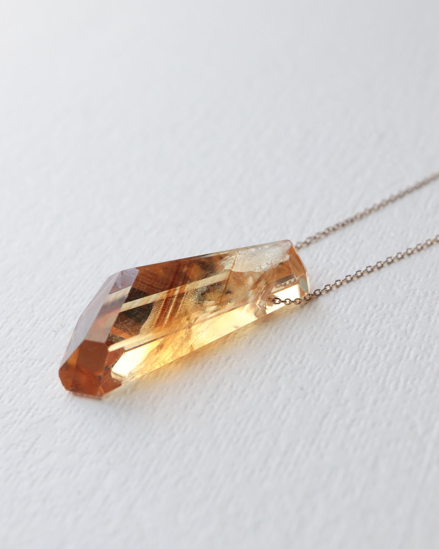 Rock Necklace - Citrine -