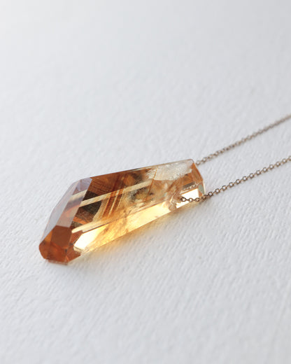 Rock Necklace - Citrine -