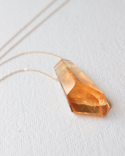 Rock Necklace - Citrine -