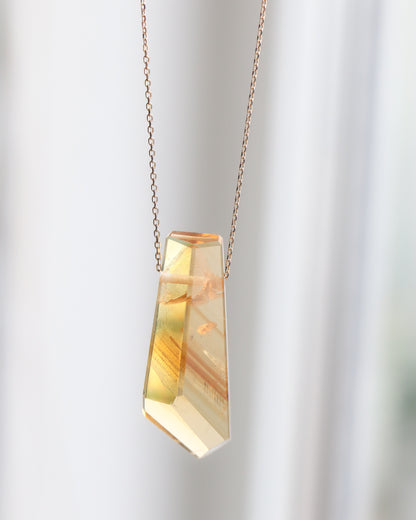 Rock Necklace - Citrine -