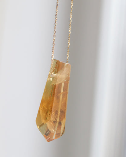 Rock Necklace - Citrine -