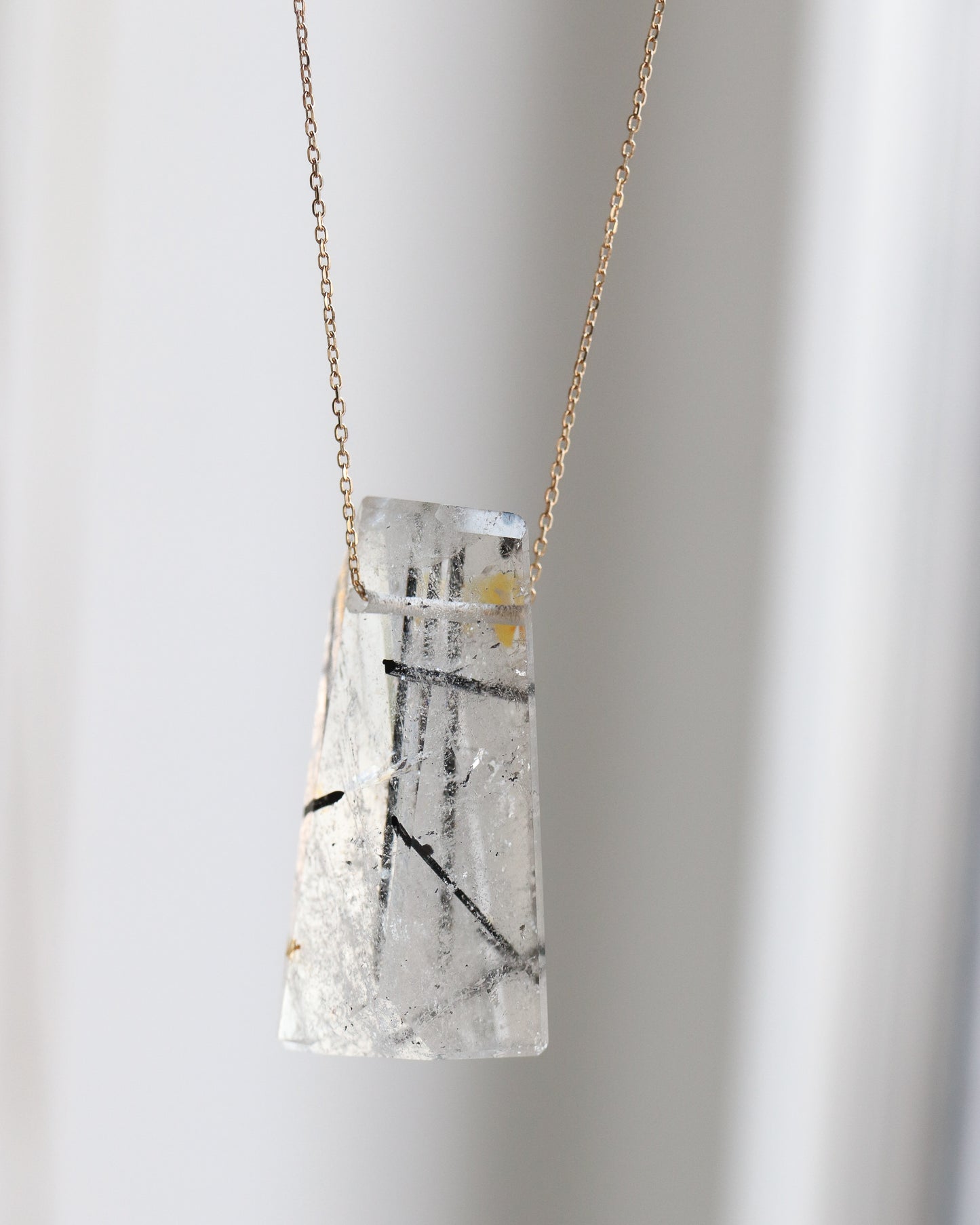 Rock Necklace - Tourmalinated Quartz -