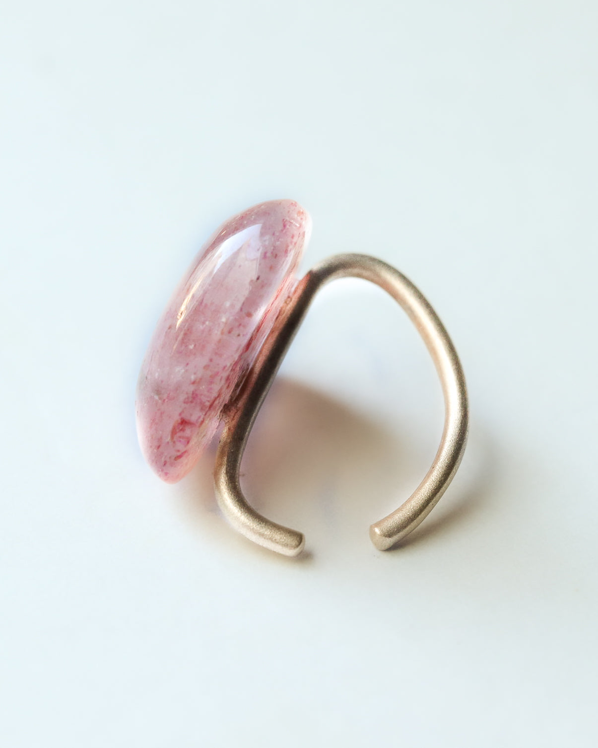 Stone Ear Cuff - Strawberry Quartz -