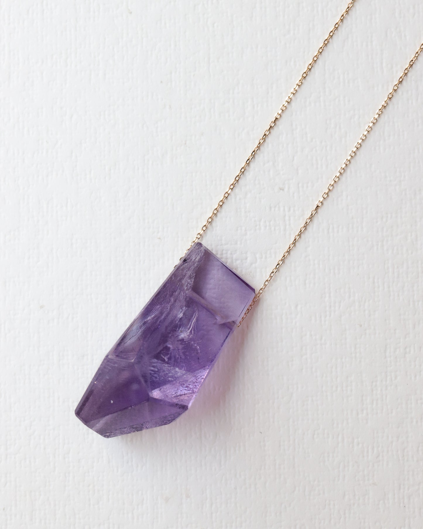 Rock Necklace - Amethyst -