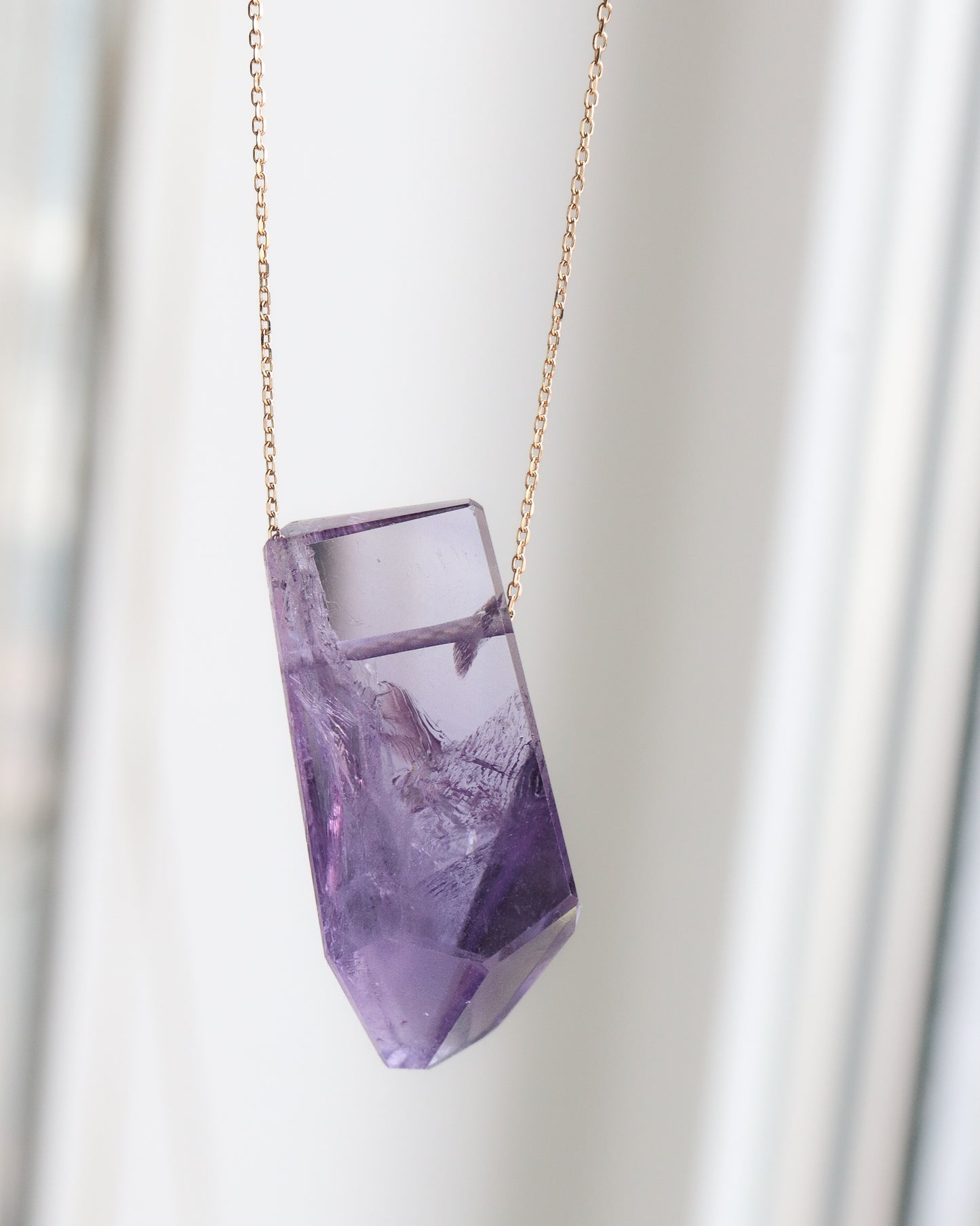 Rock Necklace - Amethyst -