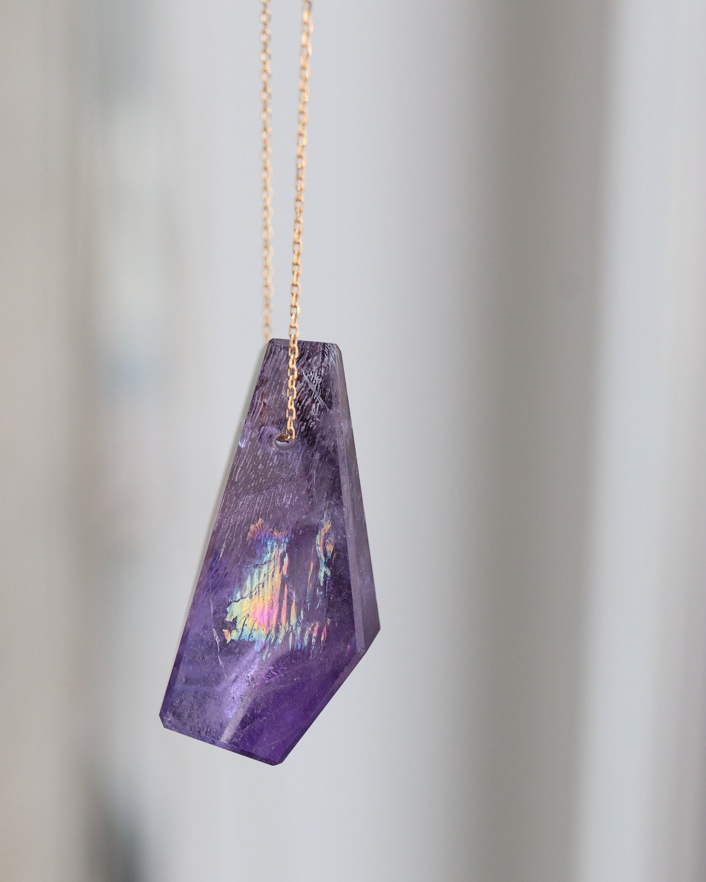 Rock Necklace - Amethyst -