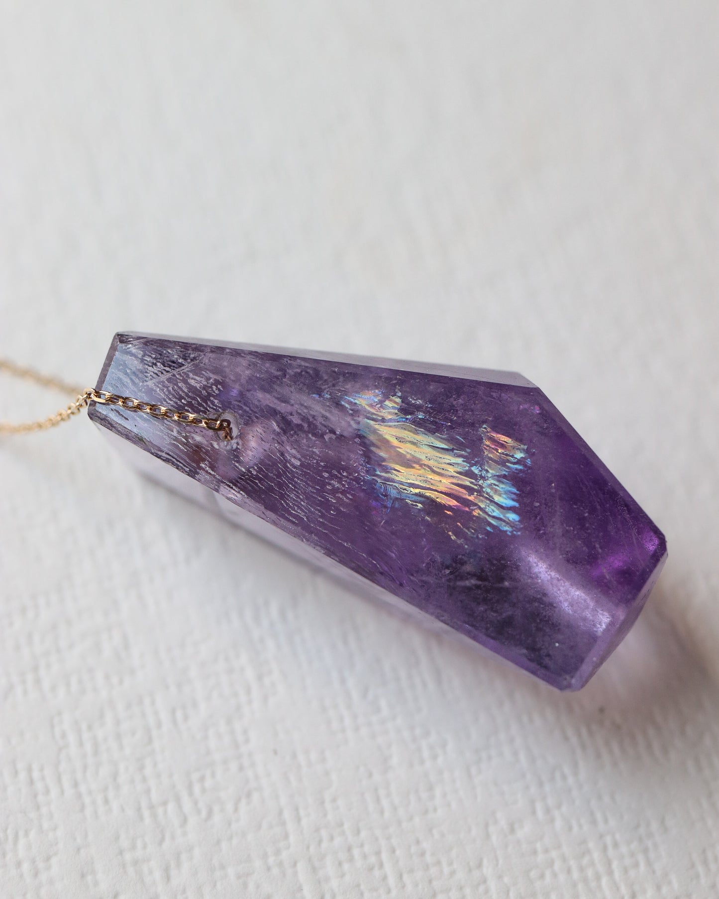 Rock Necklace - Amethyst -