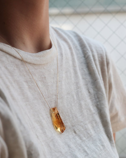 Rock Necklace - Citrine -