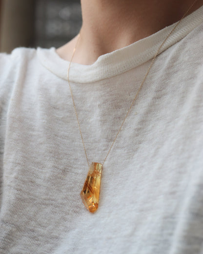 Rock Necklace - Citrine -