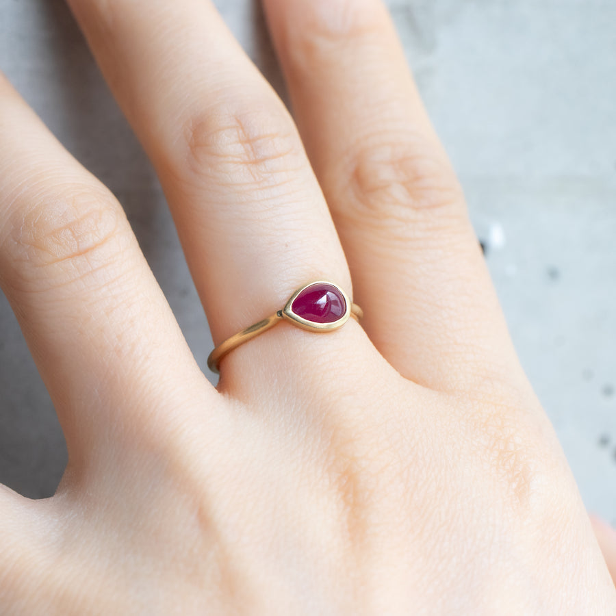 Collet Ring - Ruby Burma -
