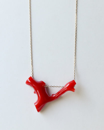 Rock Necklace - Coral -