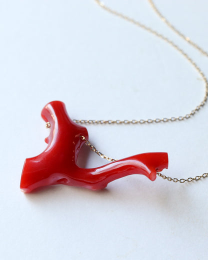 Rock Necklace - Coral -