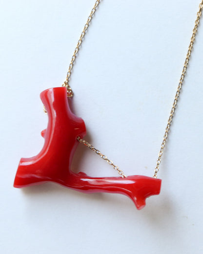 Rock Necklace - Coral -