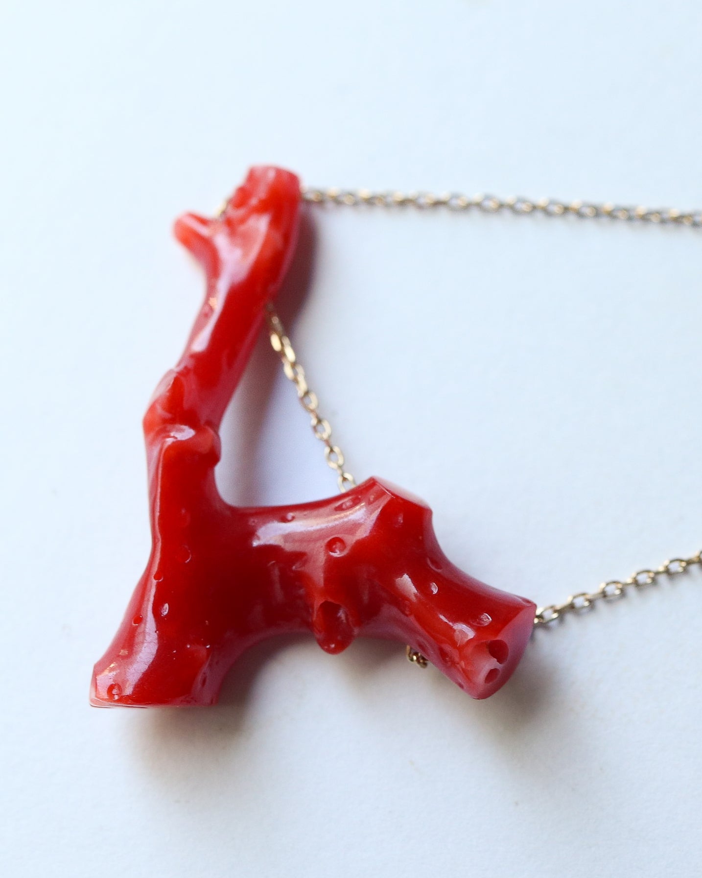 Rock Necklace - Coral -