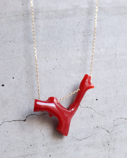 Rock Necklace - Coral -