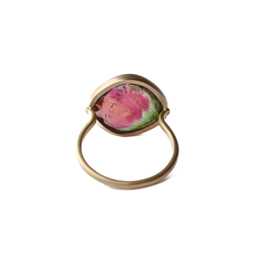 Collet Ring - Bicolor Tourmaline -