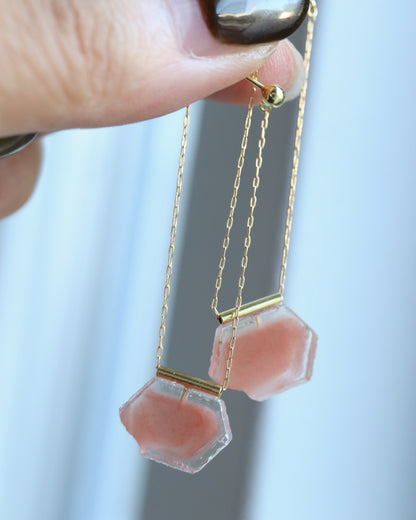 Pipe Pierced Earring - Phantom Quartz -