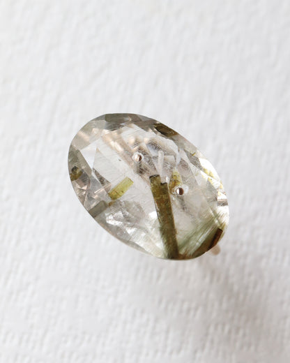 Stone Ear Cuff - Copper Rutilated Quartz -