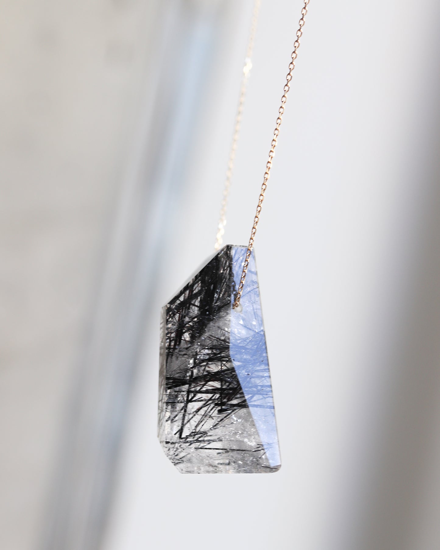 Rock Necklace - Tourmalinated Quartz -