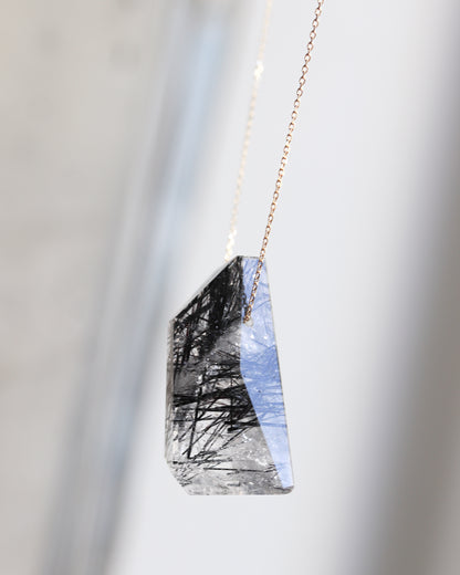 Rock Necklace - Tourmalinated Quartz -