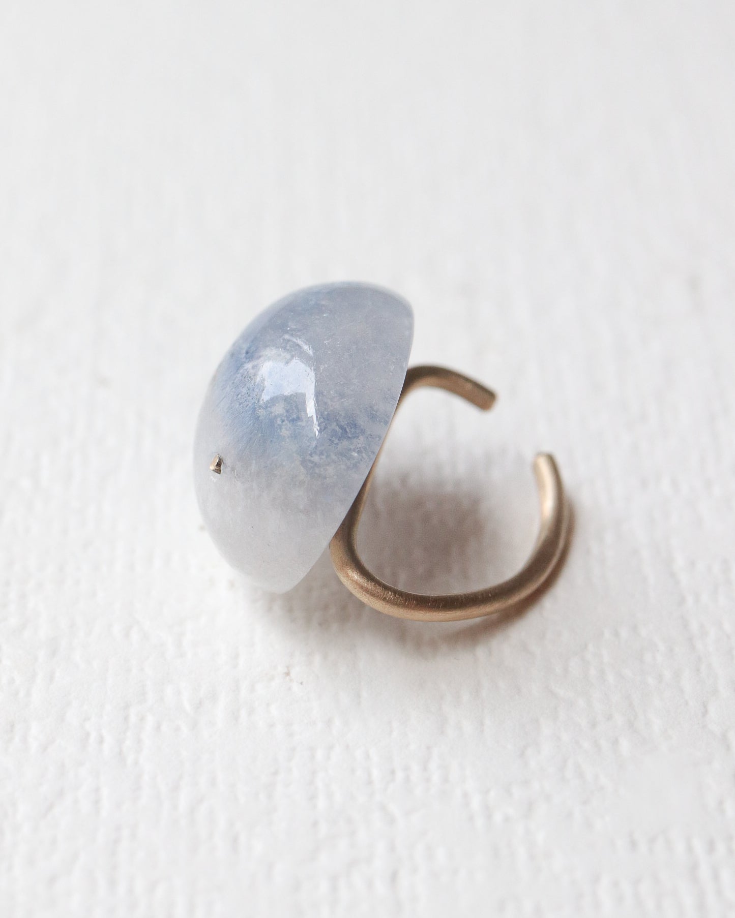 Stone Ear Cuff - Dumortierite in Quartz -
