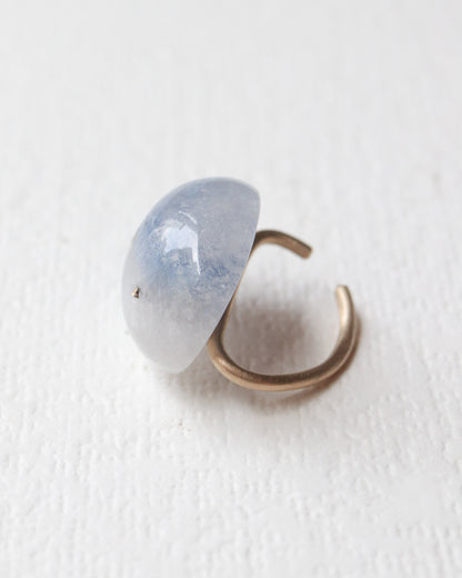 Stone Ear Cuff - Dumortierite in Quartz -