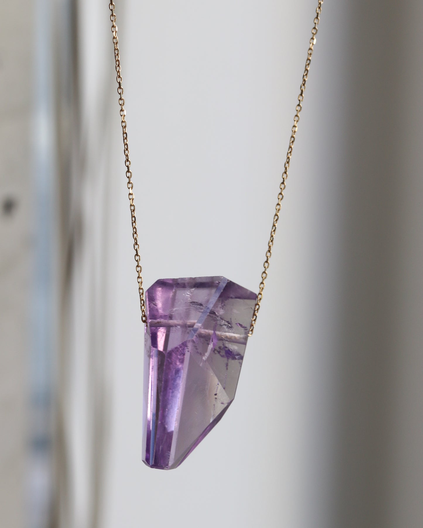 Rock Necklace - Amethyst -
