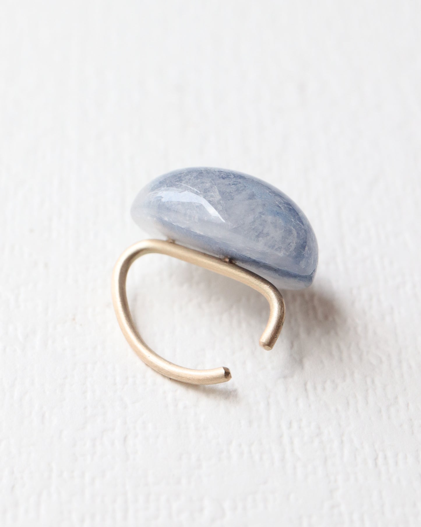 Stone Ear Cuff - Dumortierite in Quartz -