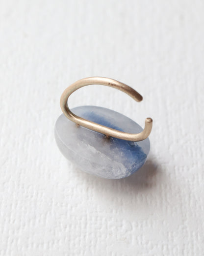 Stone Ear Cuff - Dumortierite in Quartz -