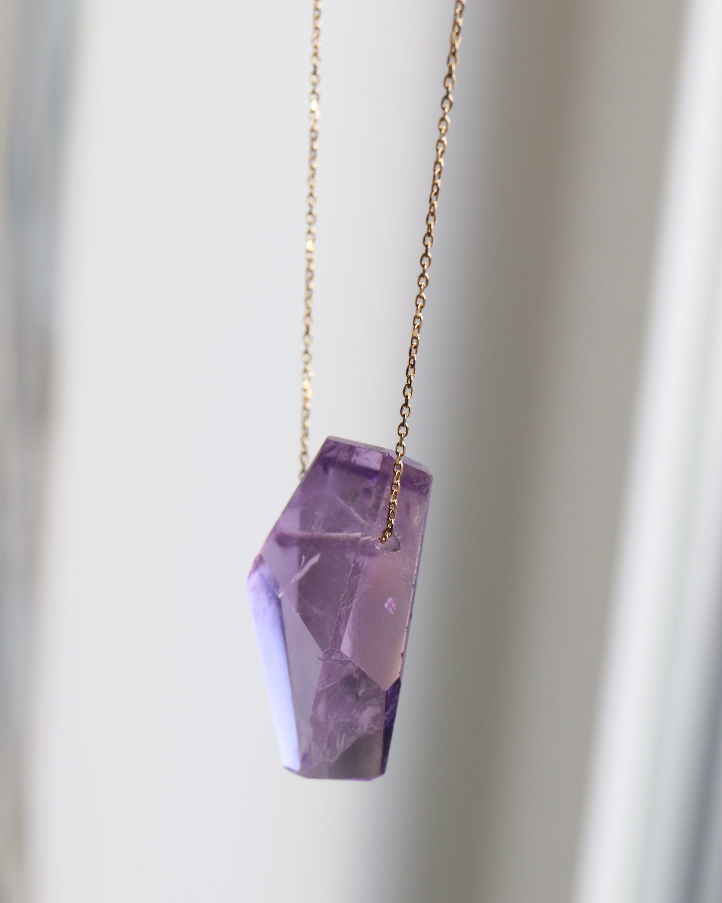 Rock Necklace - Amethyst -