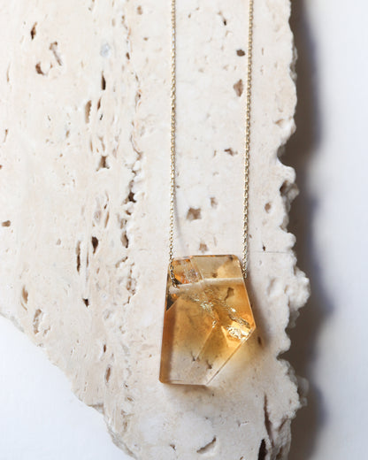 Rock Necklace - Citrine -