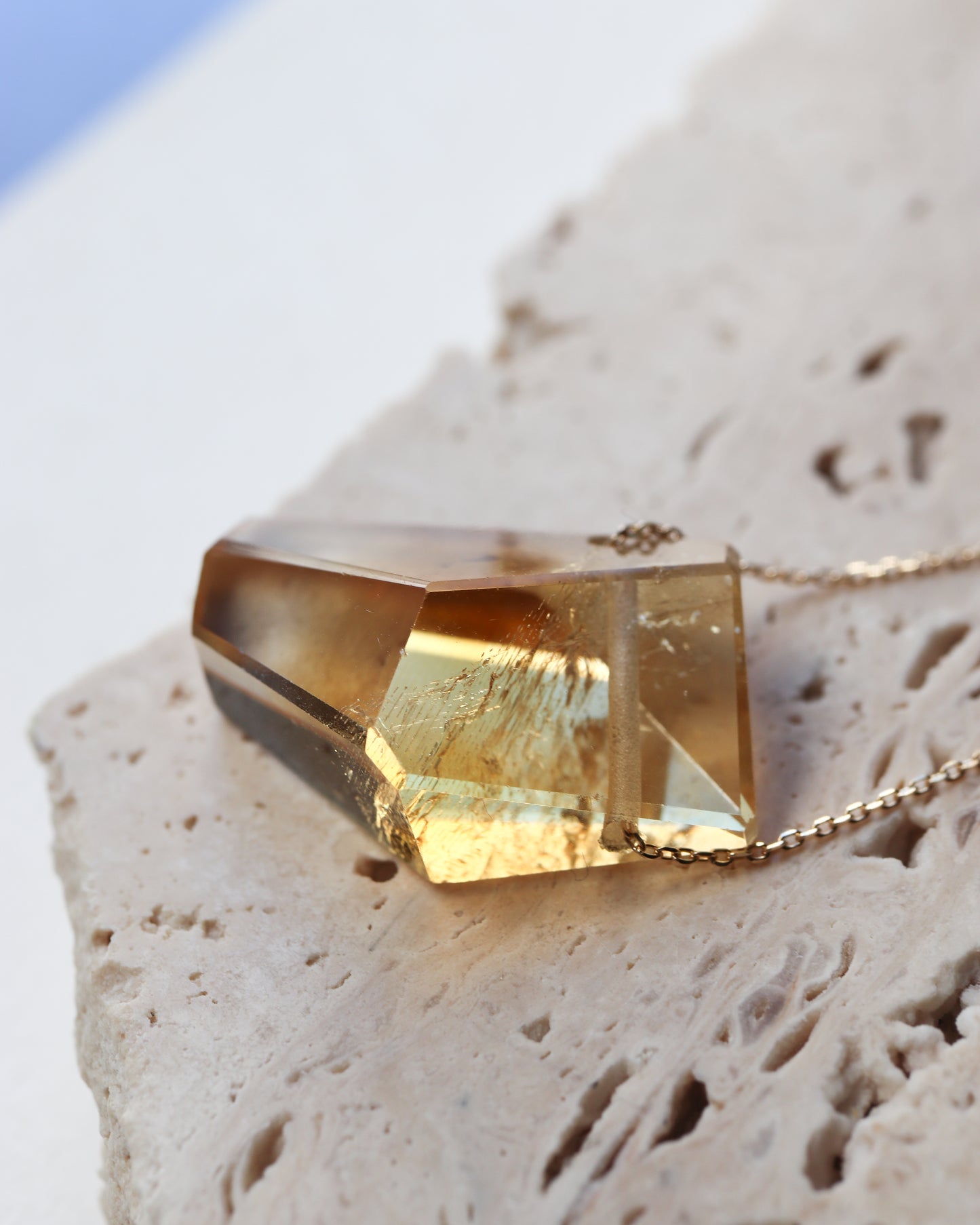 Rock Necklace - Citrine -