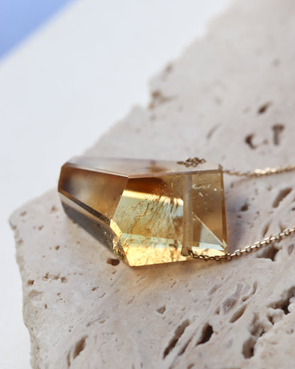 Rock Necklace - Citrine -