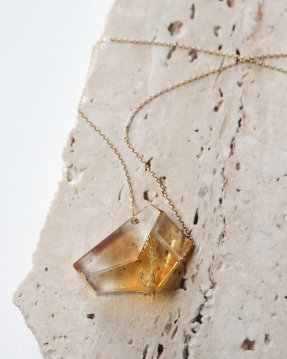 Rock Necklace - Citrine -